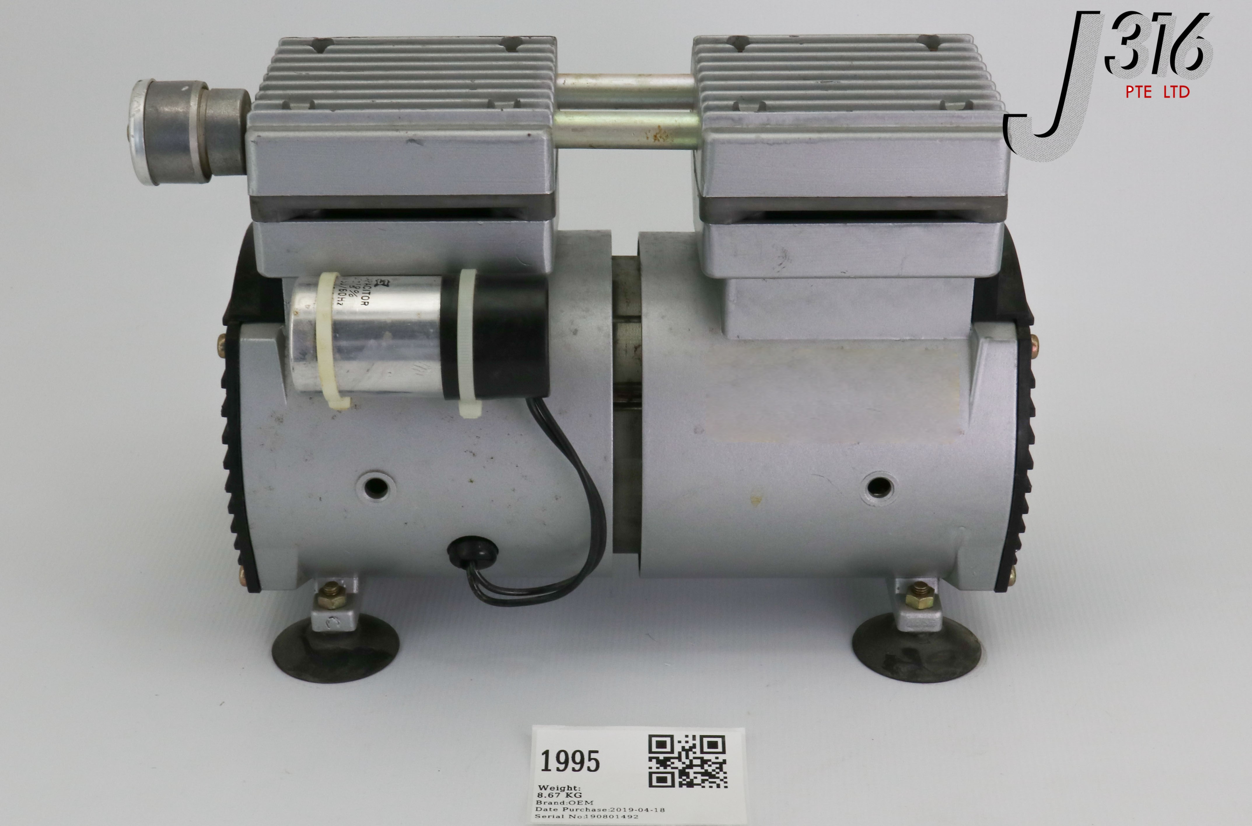 1995 THOMAS OIL-LESS PISTON VACUUM PUMP 240V 50/60HZ KP-120V (L